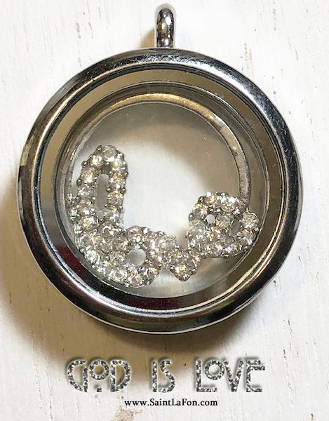 God Is Love Charm Locket