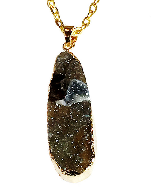 Taupe Druzy Necklace