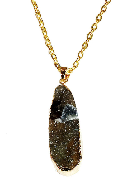 Taupe Druzy Necklace
