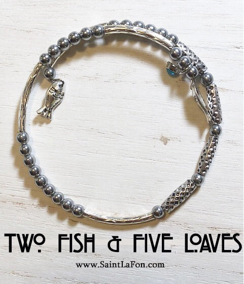 Two Fish & Five Loaves Memory Bracelet