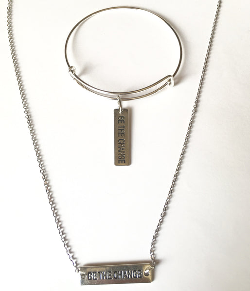 Be The Change! Necklace and Bracelet Set